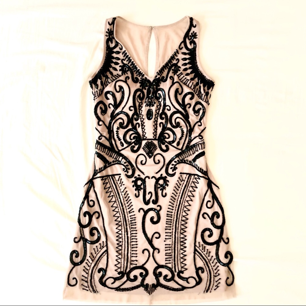 Beaded Mini Cocktail Dress